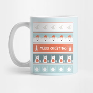 Christmas 2022 | Bear And Penguin Seamless Pattern For Kid Mug